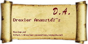 Drexler Anasztáz névjegykártya